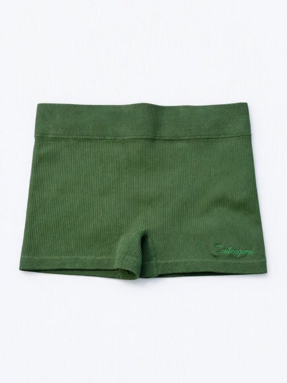 Civilregime Olive Green Ribbed Shortie Shorts NWT XL